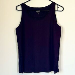LOFT Eggplant Purple Sleeveless Women's Top - Size: LP
